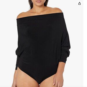NWT Norma Kamali 'All in One' Black Bodysuit - XS